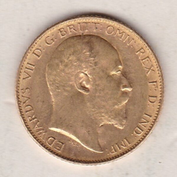 1909 M Gold Half Sovereign - Image 2