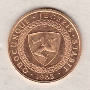 1965 Isle Of Man Gold Half Sovereign Coin. This half Sovereign coin was struck in 22 carat Gold and weighs approx. 3.99 grams.