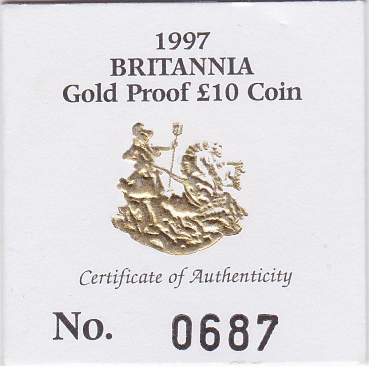 1997 Gold Proof Tenth Ounce Britannia - Image 3