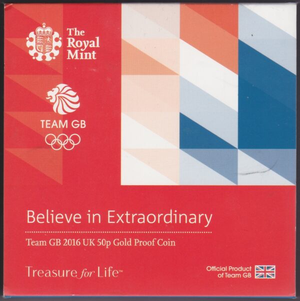 2016 Gold Proof Fifty Pence Team GB - Image 5