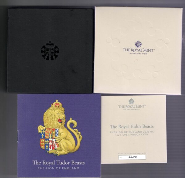 2022 Silver Proof One Ounce The Lion Of England - Image 3