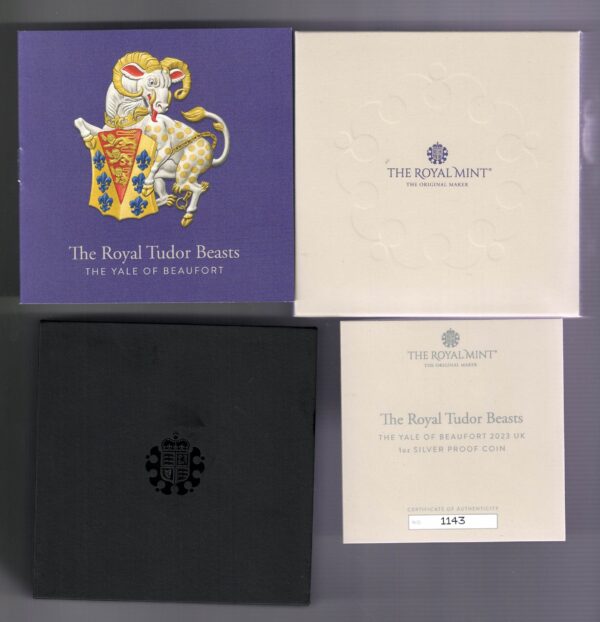 2023 Silver Proof One Ounce The Yale Of Beaufort - Image 3