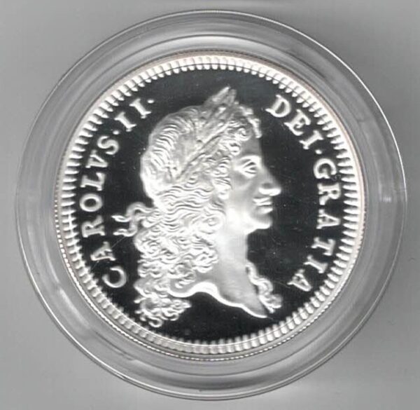 2023 Silver Proof Two Ounce British Monarchs King Charles II. This coin features the portrait of Charles III Facing to the left. All coins are in stock.