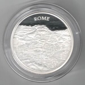 2022 Silver Proof Two Ounce City Views Rome Coin. This coin features the portrait of Elizabeth II Facing to the Right. All coins are in stock.