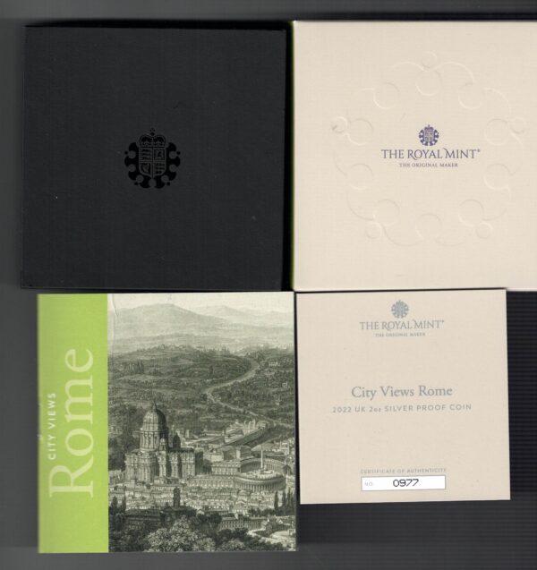 2022 Silver Proof Two Ounce City Views Rome Coin - Image 3