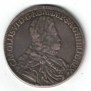 The 1716 Thaler is a coin struck in .875 silver.  The obverse of this coin features the bust of Charles VI. The reverse features the Imperial Eagle.