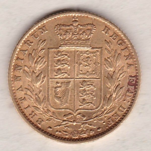 1860 Gold Sovereign Coin - Shield Back - Image 2