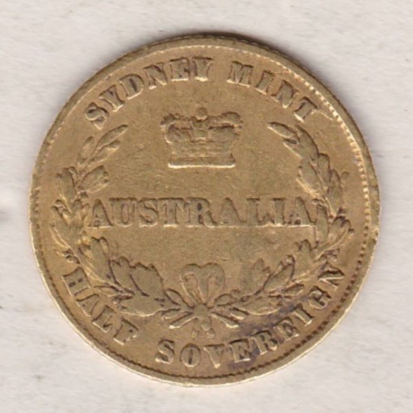 1862 Australia Gold Half Sovereign - Image 2