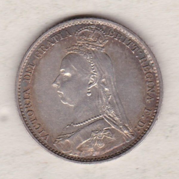 1892 Silver Sixpence – Victoria Jubilee Head - Image 2