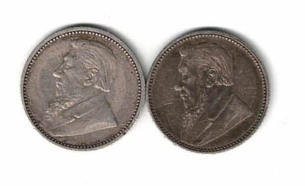 1895 & 1897 South Africa Silver Sixpence Coins - Image 2