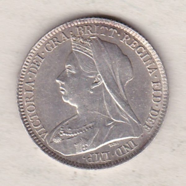1896 Silver Sixpence – Victoria Old Head - Image 2