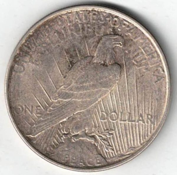 1923 D Silver USA Peace Dollar - Image 2