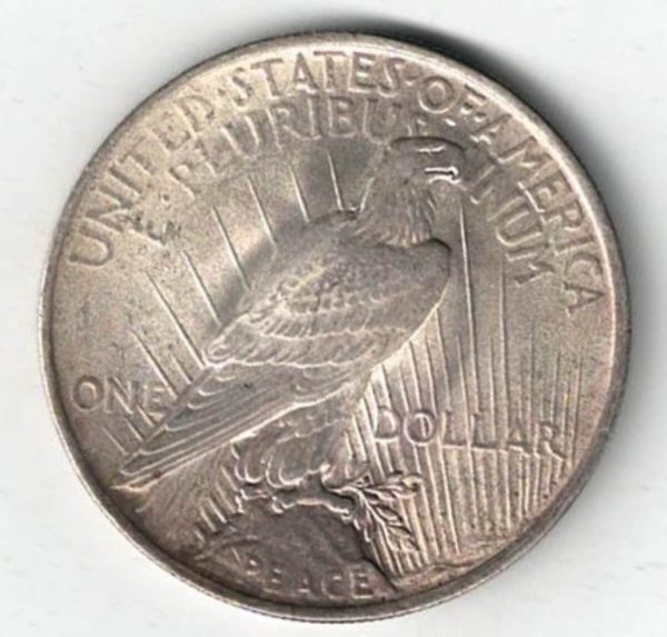 1923 Silver USA Peace Dollar - Image 2