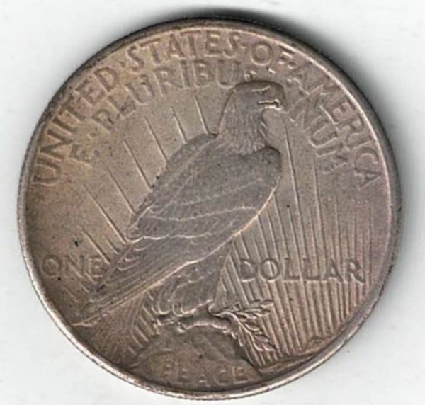 1924 Silver USA Peace Dollar - Image 2