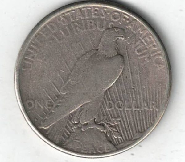1925 S Silver USA Peace Dollar - Image 2