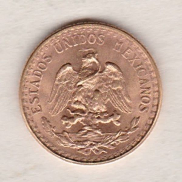 1945 Mo Mexico Gold Two Pesos Coin - Image 2