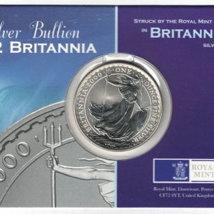 2000 Silver Britannia One Ounce in Card Pack. The coin contains one ounce of fine silver. All of our silver coins have been pre-owned and are in stock.