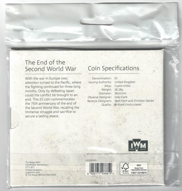 2020 Five Pounds Coin Making Peace - Image 2