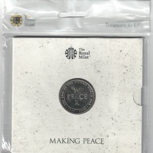 2020 Five Pounds Coin Making Peace. featuring Queen Elizabeth II on the Obverse. All five pound coins are in stock and ready for dispatch.