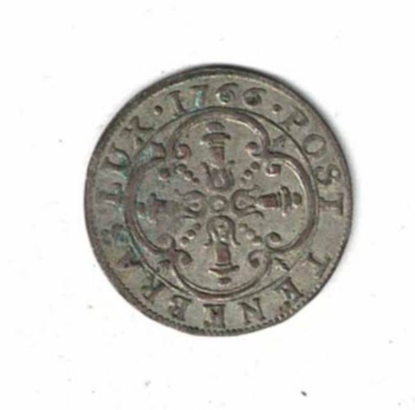 1766 Switzerland Geneva Billon Three Sols Coin - Image 2