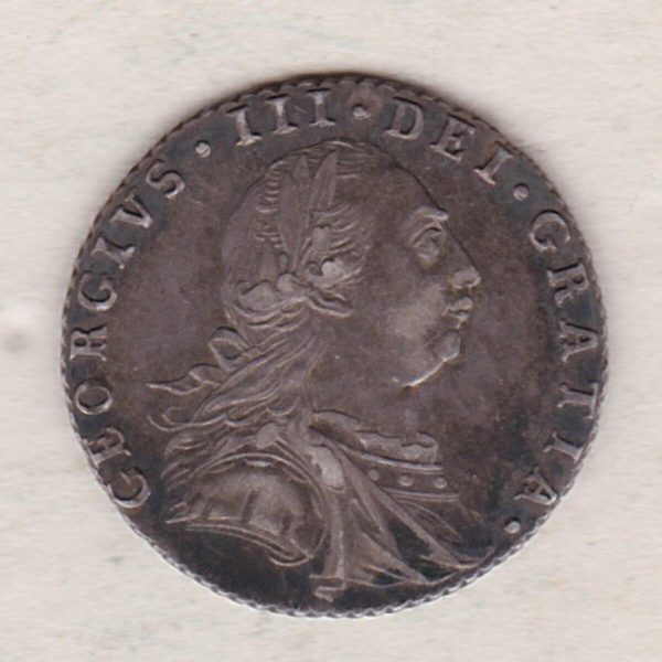 1787 Silver Sixpence Coin - No Hearts - Image 2