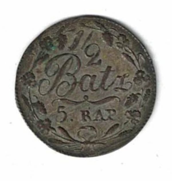 1819 Switzerland Canton Vaud Billon Half Batzan - Image 2