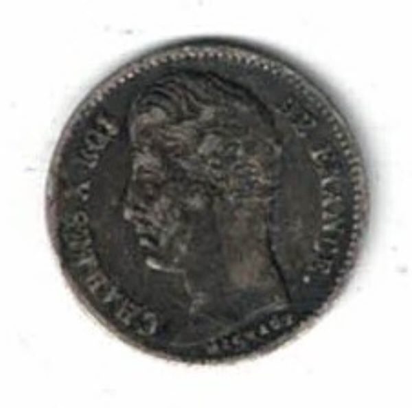 1830 A France Silver Quarter Franc Coin. The obverse features bust of Charles X facing left. All coins are in stock for dispatch.