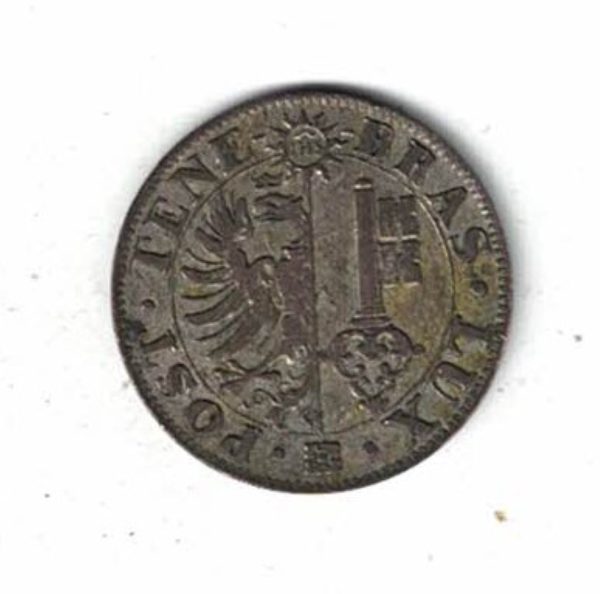 1839 Switzerland Geneva Billon Ten Centimes Coin. The obverse features arms within circle. The reverse features the denomination & date.