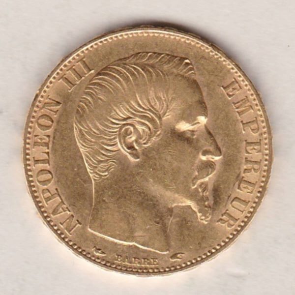 1855 A France Gold Twenty Francs Coin - Image 2