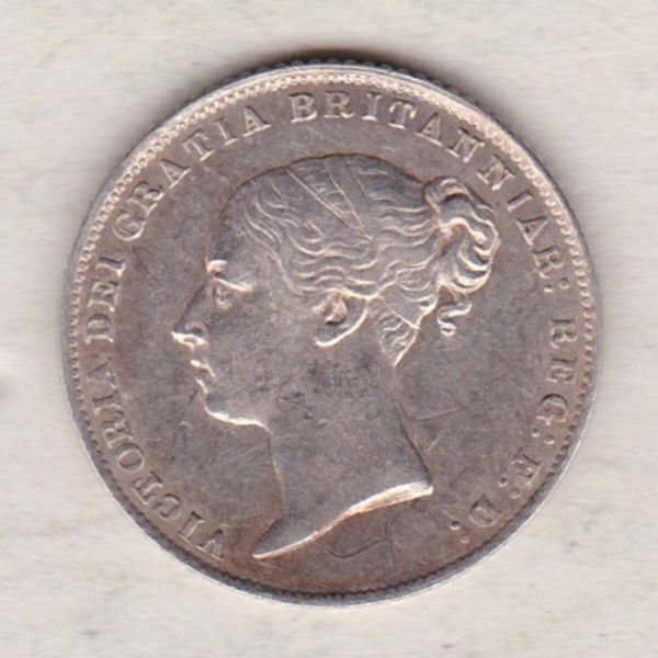 1864 Silver Sixpence - Victoria Young Head - Image 2