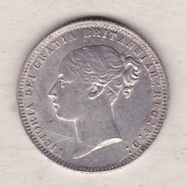 1868 Silver Sixpence - Victoria Young Head - Image 2