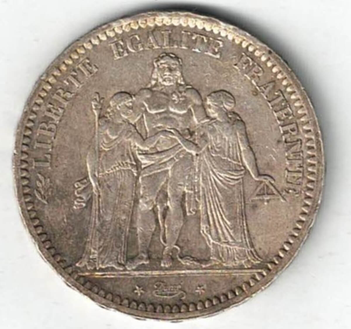 1872 A France Silver Five Francs Coin - Image 2