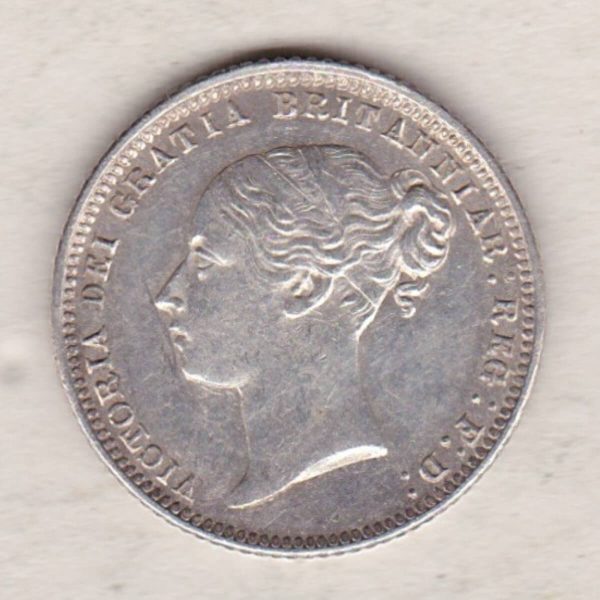 1873 Silver Sixpence - Victoria Young Head - Image 2