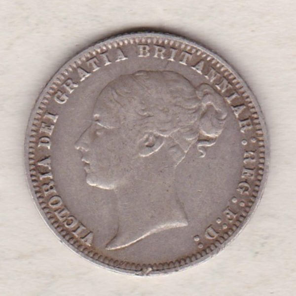1878 Silver Sixpence - Victoria Young Head - Image 2