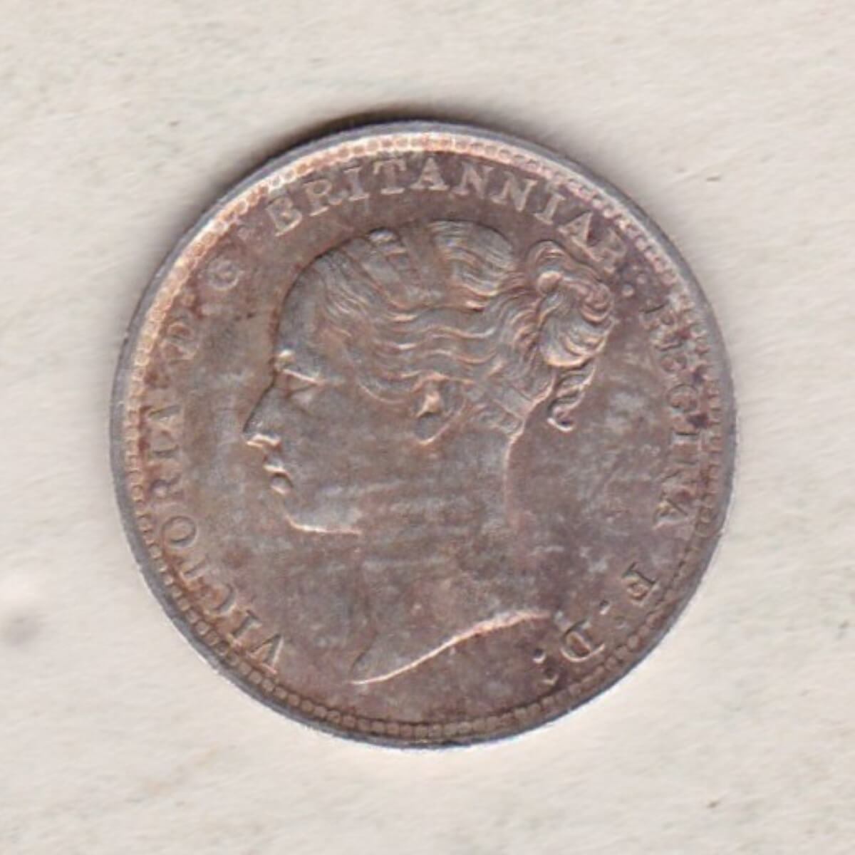 1884 Silver Threepence - Victoria Young Head - Image 2