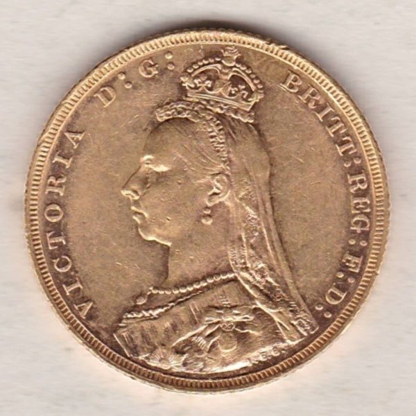 1890 M Gold Sovereign - Victoria Jubilee Head - Image 2