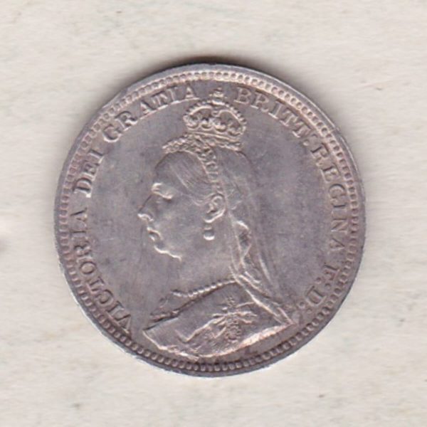 1892 Silver Threepence - Victoria Jubilee Head - Image 2