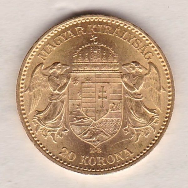 1895 Hungary Gold 20 Korona - Image 2