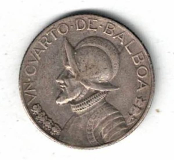 1931 Panama Silver Quarter Balboa Coin - Image 2