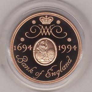 Gold Mule 1994 Proof Two Pounds Bank Of England coin. This coin comes in the presentation box with certificate as issued by the Royal Mint.