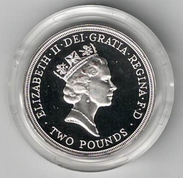 1994 Two Pounds Standard Silver Proof Bank of England - Image 2