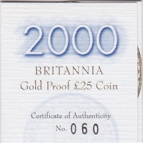 2000 Gold Proof Quarter Ounce Britannia - Image 3