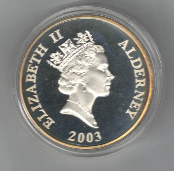 2003 Alderney Silver Five Ounce Concorde Proof Coin - Image 2