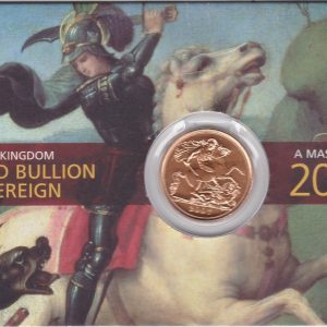 2007 Gold Sovereign Coin. This coin features the Fourth portrait of Queen Elizabeth II on the obverse. St George and dragon on the reverse.