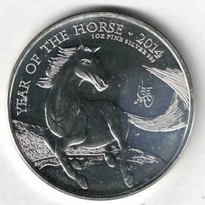 2014 Silver One Ounce Year Of The Horse. The coin contains one ounce of 999 fine silver. All of our silver coins are in stock.