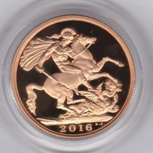 2016 Gold Proof Three Coin Set. This three coin gold sovereign set comes boxed with certificate as issued by the Royal Mint.