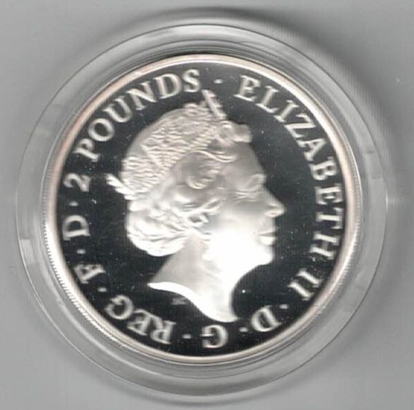 2017 Silver Proof One Ounce Unicorn of Scotland - Image 2