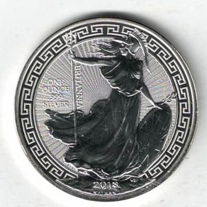 2018 Silver Oriental Border Britannia One Ounce Coin. The coin contains one ounce of 999 fine silver. All of our silver coins are in stock.
