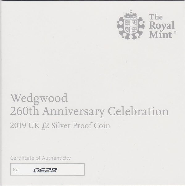 2019 Two Pounds Standard Silver Proof Wedgwood - Image 3