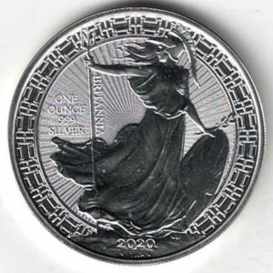 2020 Silver Oriental Border Britannia One Ounce Coin. The coin contains one ounce of 999 fine silver. All of our silver coins are in stock.
